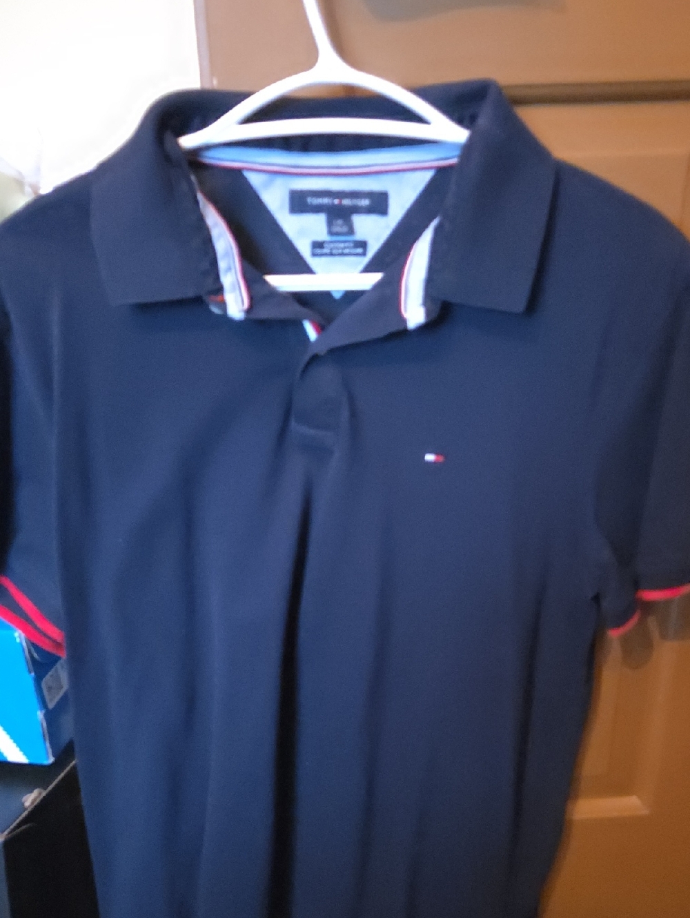 Tommy Hilfiger Navy Polo with Red Trim